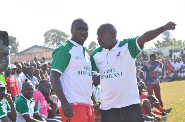 Bushenyi District coaches giving instructions during the controversial game 750x496 1