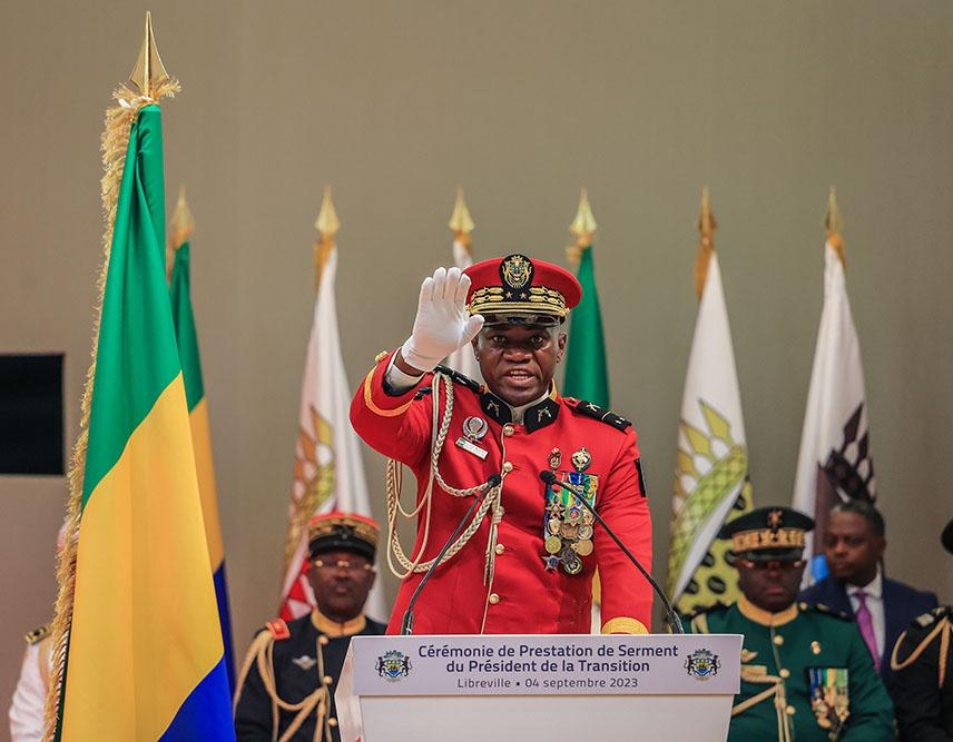 Gabons Gen. Oligui Nguema sworn in as transitional head of state