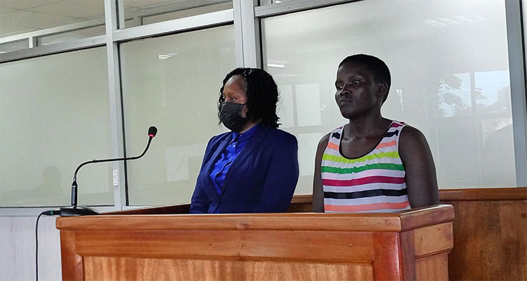 Chief magistrate Sylvia Nvanungi Left and State Attorney Jacqueline Bako