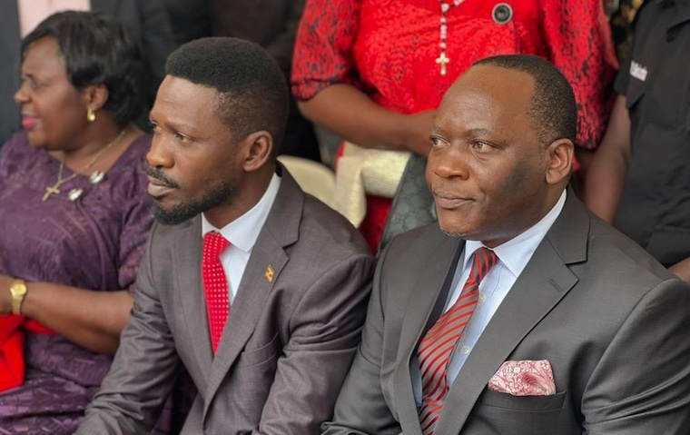 Bobi Wine and Mathias Mpuuga